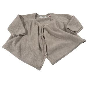 Zara Baby Girl 6-9M Button Up Beige Cardigan